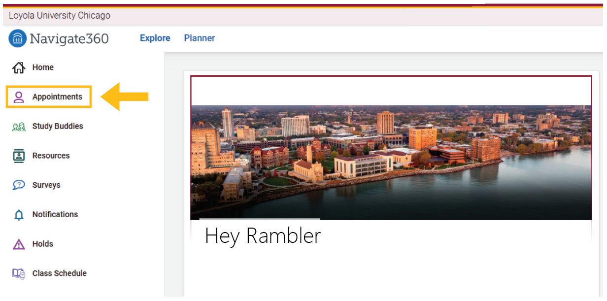 Graphic showing where to click 